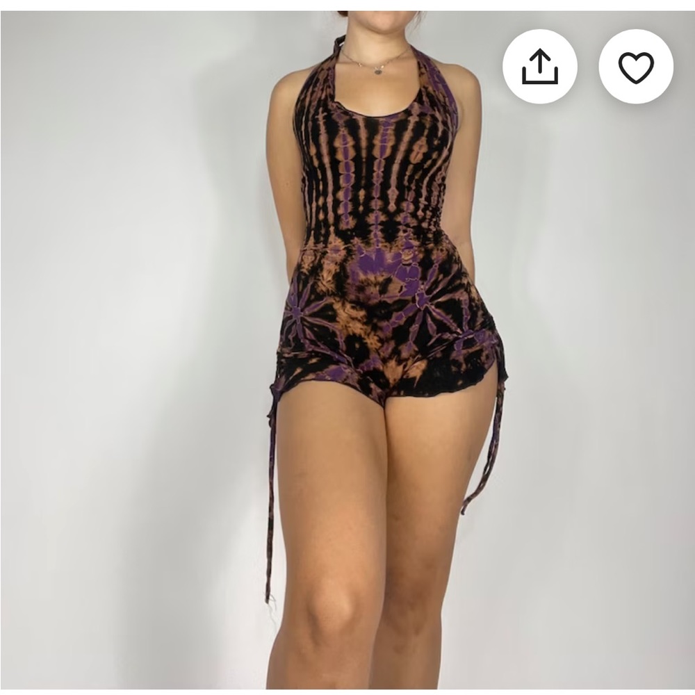 Sexy tie dye romper